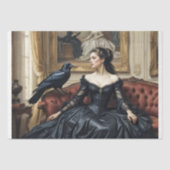 Papier Mousseline Raven’s Guest Decoupage (Recto)