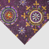 PAPIER MOUSSELINE RAVENNA BYZANTINE MOSAIC PURPLE BLUE STARRY NUIT (Détail)