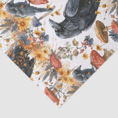 Papier Mousseline Ravens Toadstools Champignons Bois (Détail)