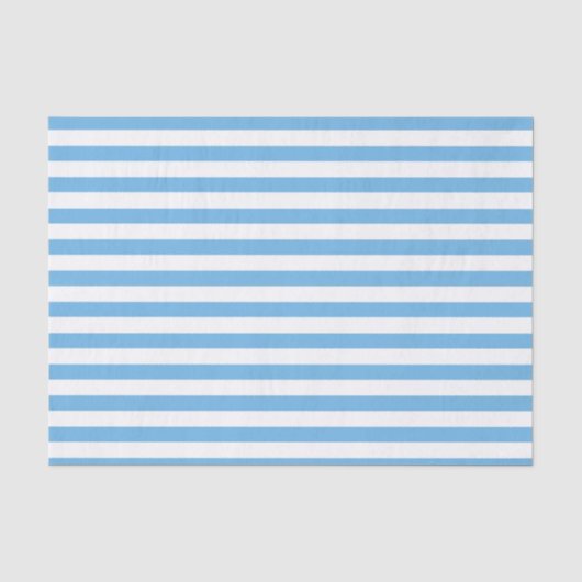 Papier Mousseline Rayé Bleu (Recto)