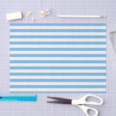 Papier Mousseline Rayé Bleu (Artisanat)