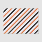 Papier Mousseline Rayé orange et noir (Recto)