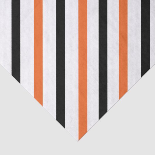 Papier Mousseline Rayé orange et noir (Détail)