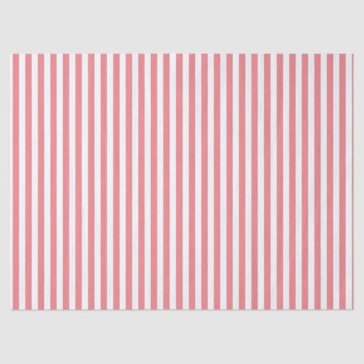 PAPIER MOUSSELINE RAYÉ ROUGE CLAIR CLASSIQUE (Recto)