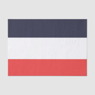 Papier Mousseline Rayo bleu blanc et rouge rayé