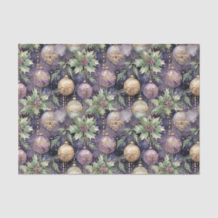 Papier Mousseline Rayon de luxe Purple et or Splendor de Noël
