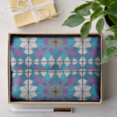 Papier Mousseline Rayon en verre de teint bleu et violet (Cadeau)