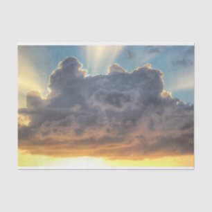 Papier Mousseline Rayons de soleil à travers les nuages orageux