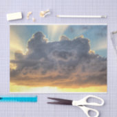 Papier Mousseline Rayons de soleil à travers les nuages orageux (Artisanat)