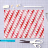 Papier Mousseline Rayure de menthe poivrée (Artisanat)