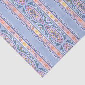 Papier Mousseline Rayure Florale de Printemps (Détail)