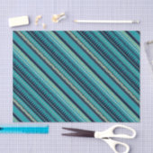 Papier Mousseline Rayure géométrique de beaux bleus (Artisanat)