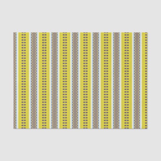 Papier Mousseline Rayure jaune (Recto)