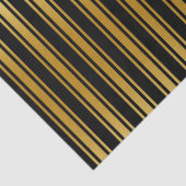 Papier Mousseline Rayure noire et or (Détail)