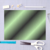 Papier Mousseline Rayure verte et noire (Artisanat)
