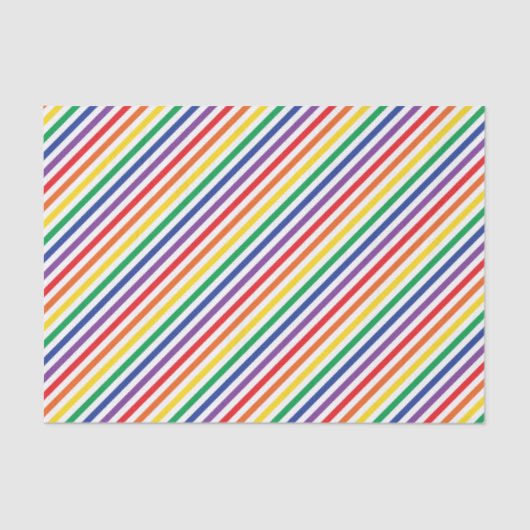 Papier Mousseline Rayures arc-en-ciel (Recto)