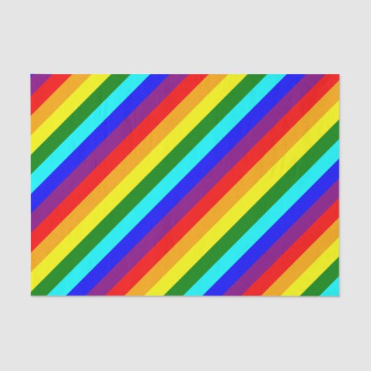Papier Mousseline Rayures arc-en-ciel (Recto)