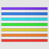 Papier Mousseline Rayures arc-en-ciel (Recto)