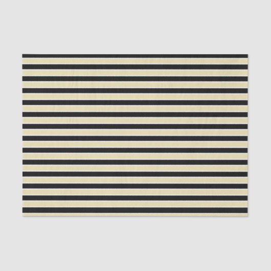 Papier Mousseline Rayures beiges et noires et blanches (Recto)