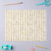 Papier Mousseline Rayures blanches de tape-à-l'oeil d'or (Artisanat)