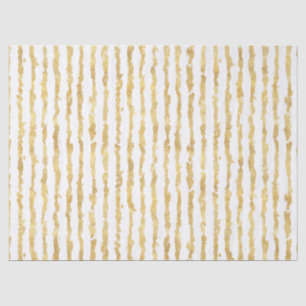 Papier Mousseline Rayures blanches de tape-à-l'oeil d'or