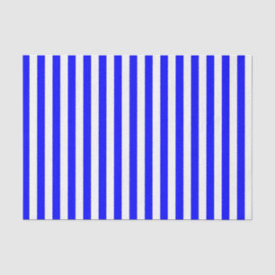 Papier Mousseline Rayures blanches et bleues