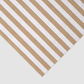 Papier Mousseline Rayures blanches et marron chameau (Détail)