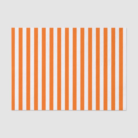 Papier Mousseline Rayures blanches et orange (Recto)