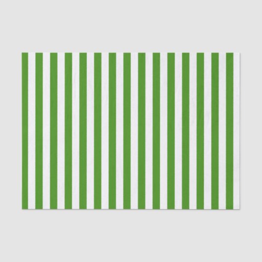 Papier Mousseline Rayures blanches et vertes (Recto)