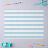 Papier Mousseline Rayures Bleu Clair et Blanc (Artisanat)