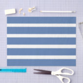 Papier Mousseline Rayures bleues (Artisanat)