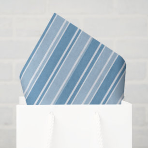 Papier Mousseline Rayures Bleues Candy