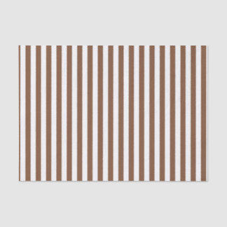Papier Mousseline Rayures Brown et blanches de verticale