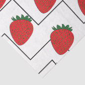 Papier Mousseline Rayures Chevron Fraise (Détail)