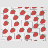 Papier Mousseline Rayures Chevron Fraise (Recto)