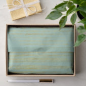 Papier Mousseline Rayures chics d'or sur la menthe (Cadeau)