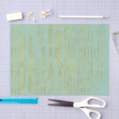 Papier Mousseline Rayures chics d'or sur la menthe (Artisanat)