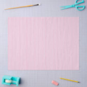 Papier Mousseline Rayures Classiques Blanc - Rose Clair (Artisanat)