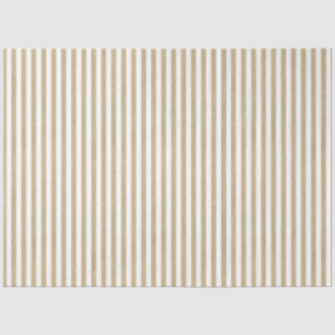 Papier Mousseline Rayures de bonbon blanches Noël Kraft Brun Vintage