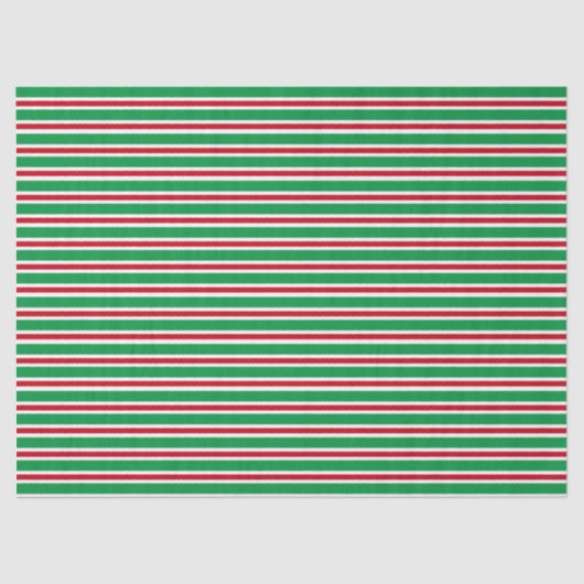 Papier Mousseline Rayures de Noël (Recto)