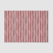 Papier Mousseline Rayures de Noël crème rouge (Recto)