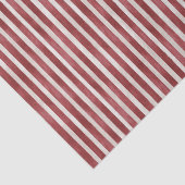 Papier Mousseline Rayures de Noël crème rouge (Détail)