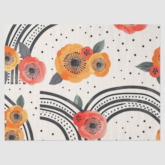 Papier Mousseline Rayures de tranche de citron bold (9) (Recto)