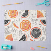 Papier Mousseline Rayures de tranches de citrus gras (2) (Artisanat)