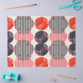 Papier Mousseline Rayures de tranches de citrus gras (7) (Artisanat)