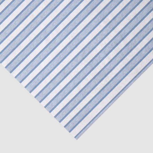Papier Mousseline Rayures décrites bleues/gris (Détail)