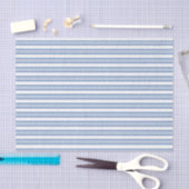 Papier Mousseline Rayures décrites bleues/gris (Artisanat)