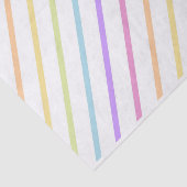 Papier Mousseline Rayures en pastel d'arc-en-ciel (Détail)