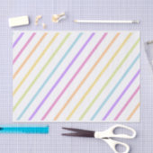 Papier Mousseline Rayures en pastel d'arc-en-ciel (Artisanat)