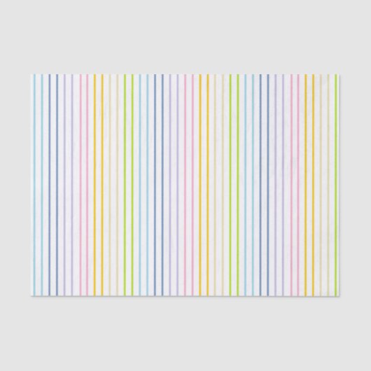 Papier Mousseline Rayures en pastel d'arc-en-ciel décrites par (Recto)